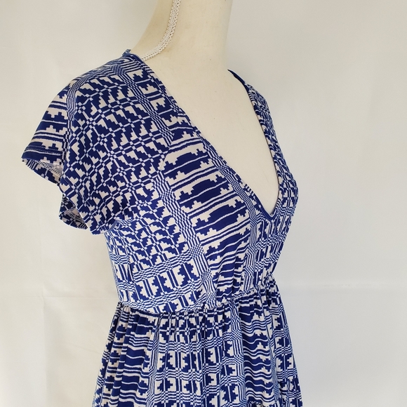 Urban outfitters geo pattern blue and white mini dress, Small - Picture 6 of 8
